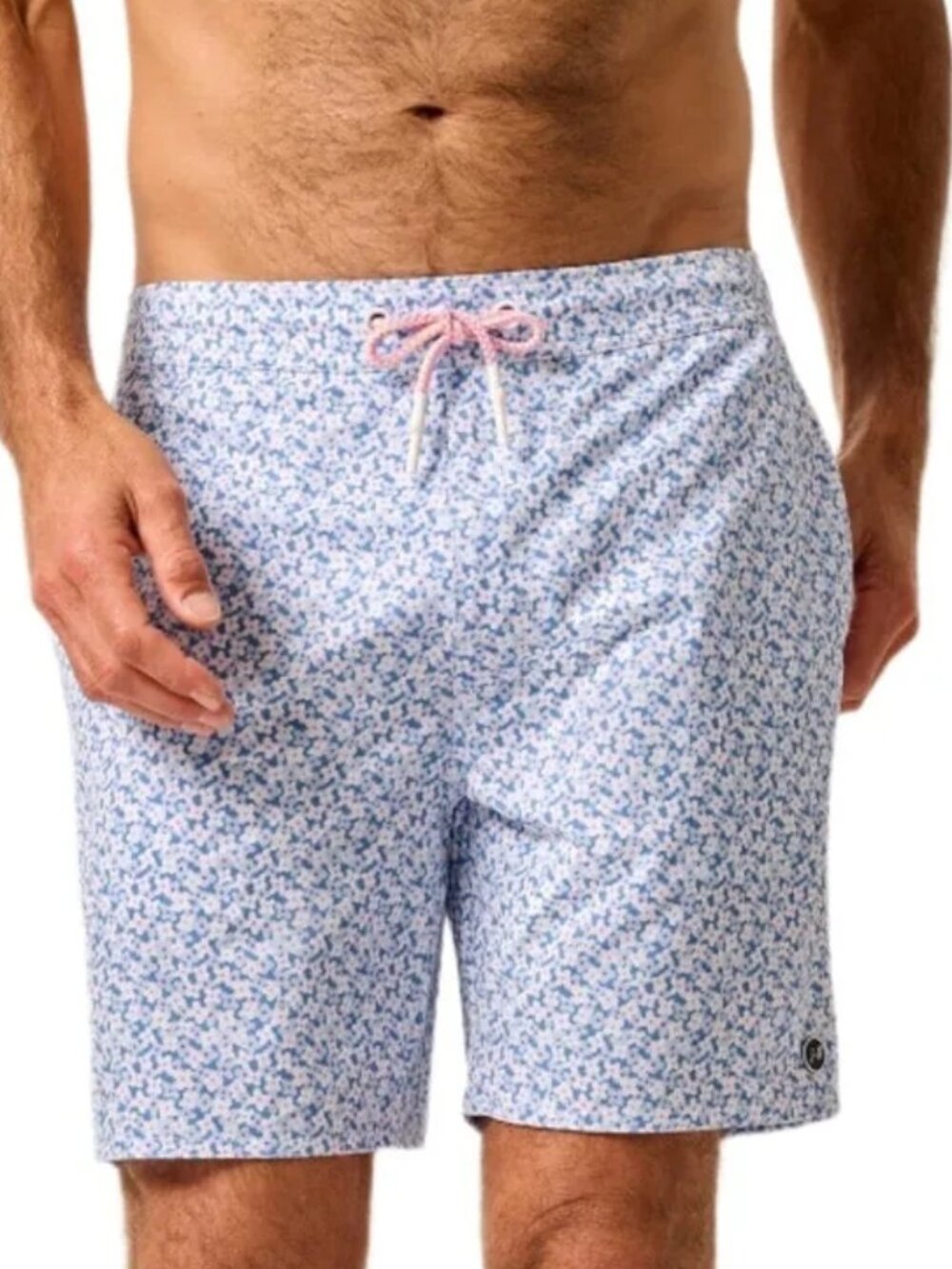NWT Johnnie-O Men's The Half Elastic 7" Surf Shorts EVERY DAISY Size XXL